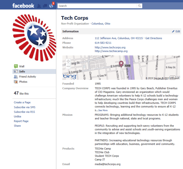 TechCorps national fan page