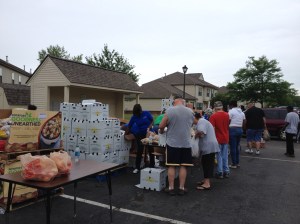 Hard at work at the Homeport Produce Fair