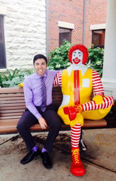 Ronald and I outside the house!